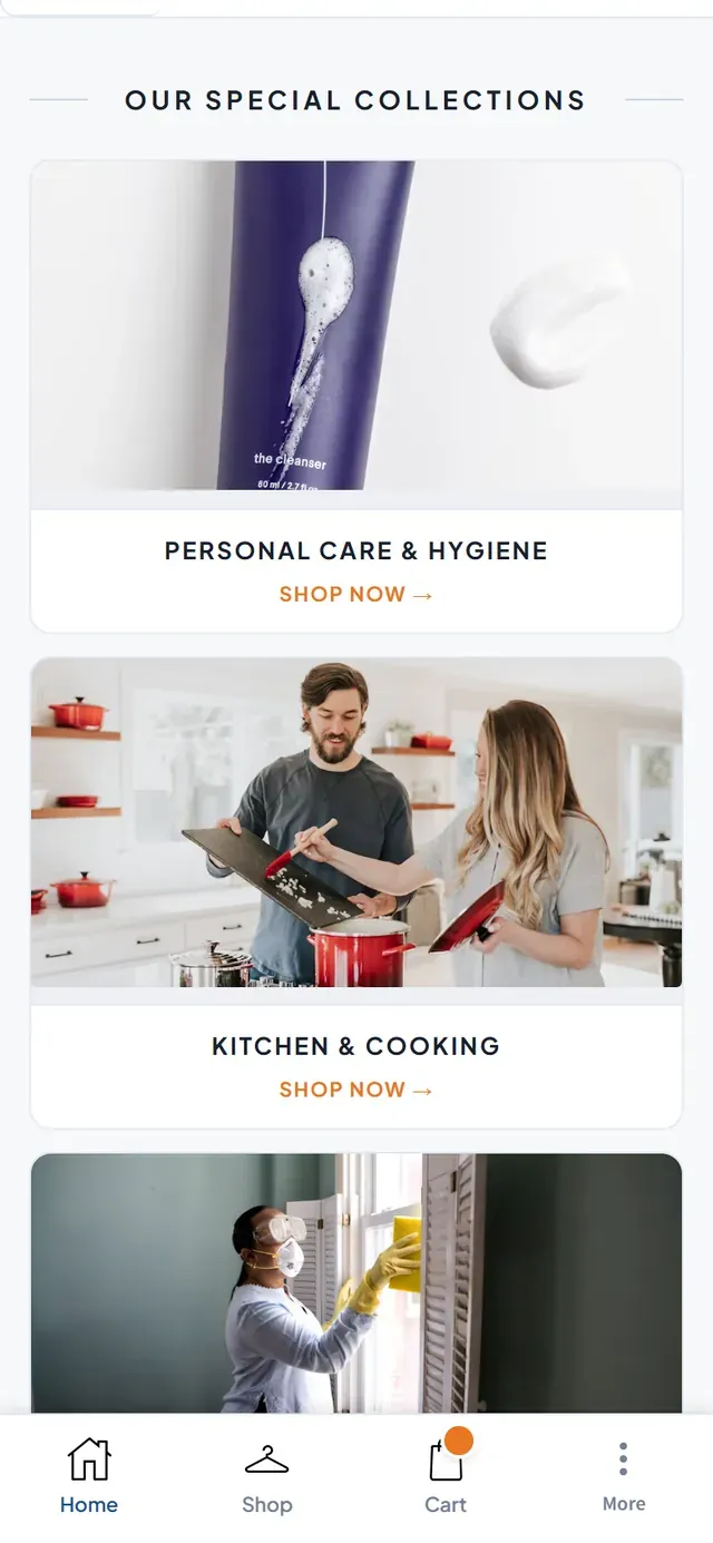 A website we built, on a phone