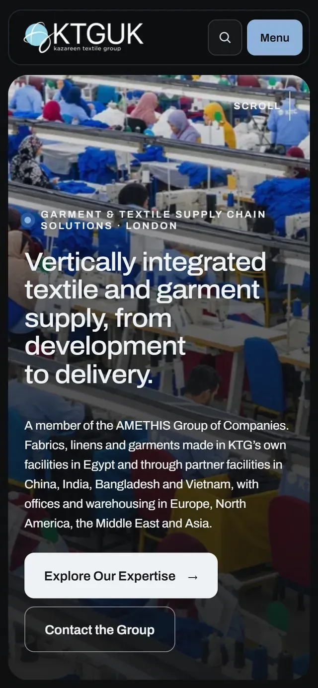 A website we built, on a phone