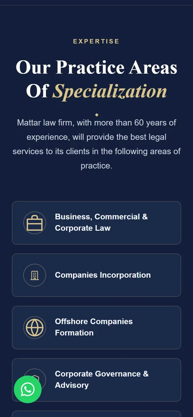 A website we built, on a phone