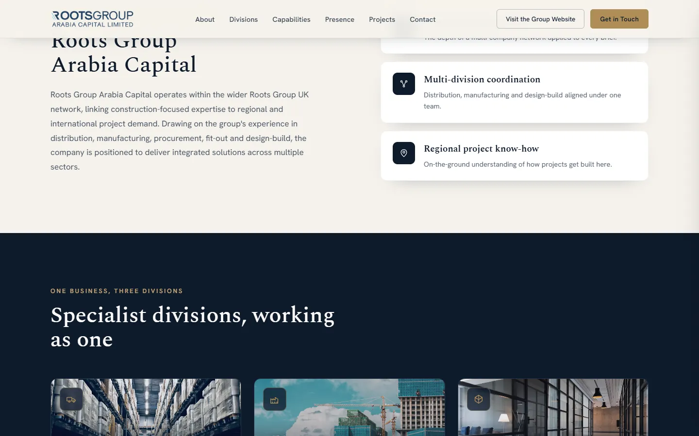 A website we built, on a laptop