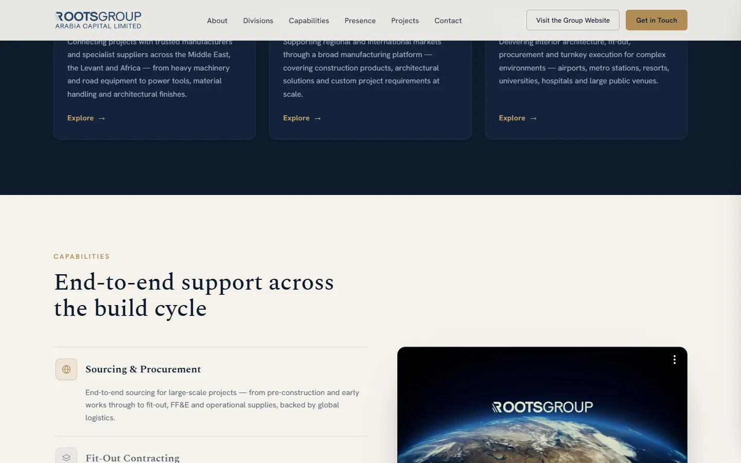 A website we built, on a laptop