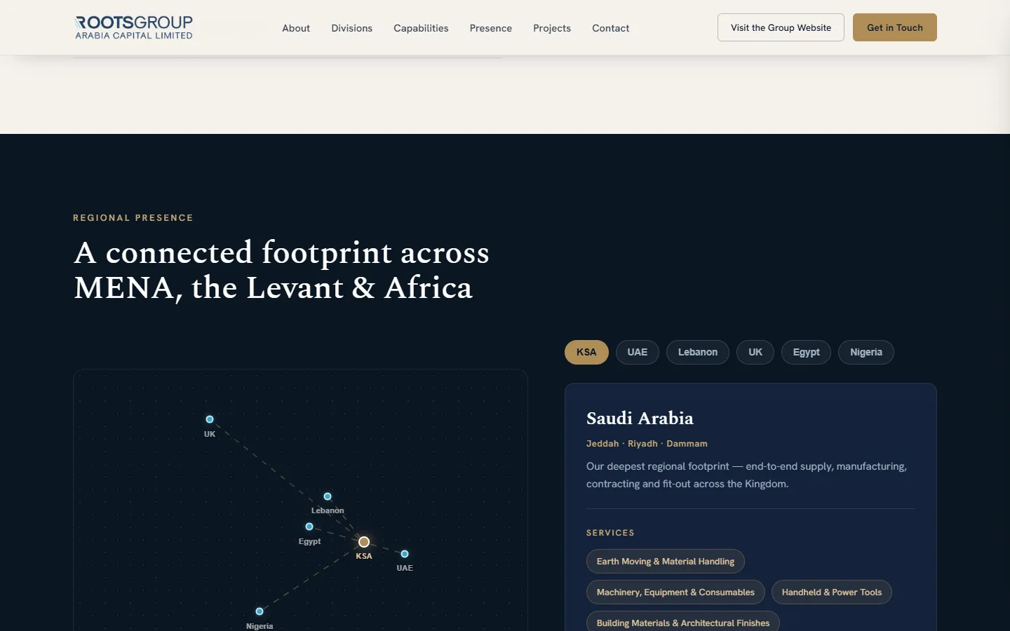 A website we built, on a laptop
