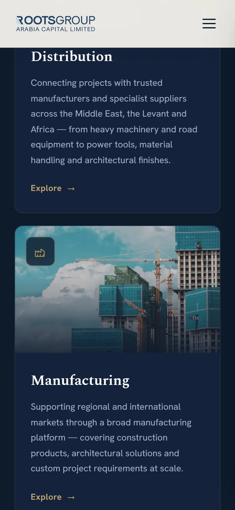 A website we built, on a phone