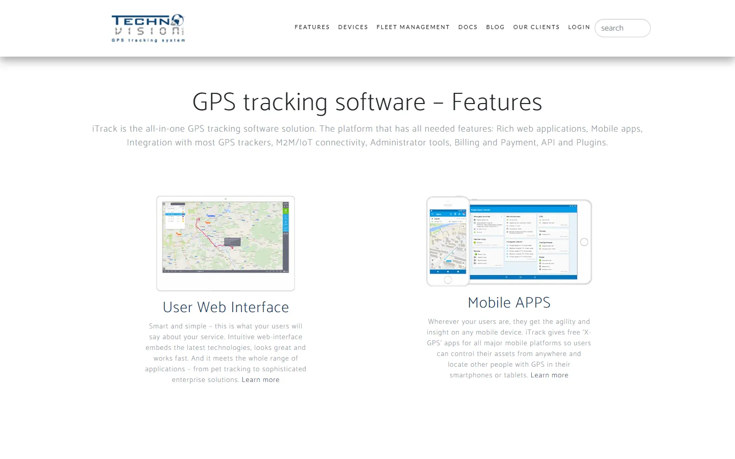 A website we built, on a laptop