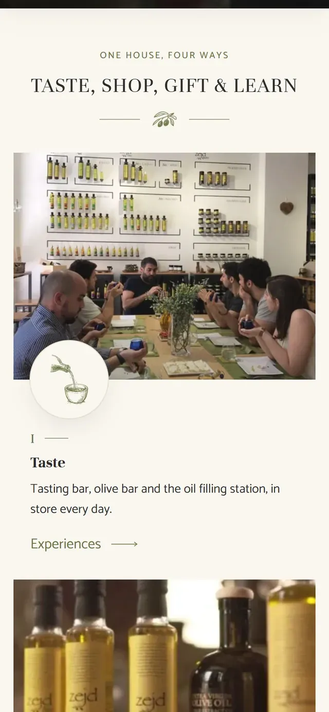 A website we built, on a phone