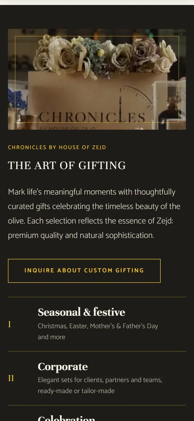 A website we built, on a phone