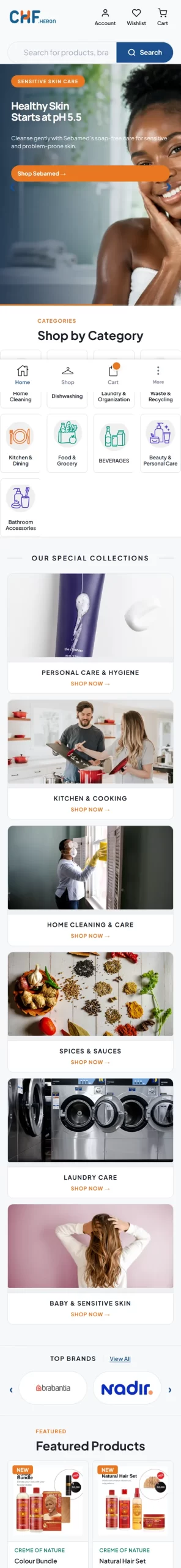 A website we built, on a phone