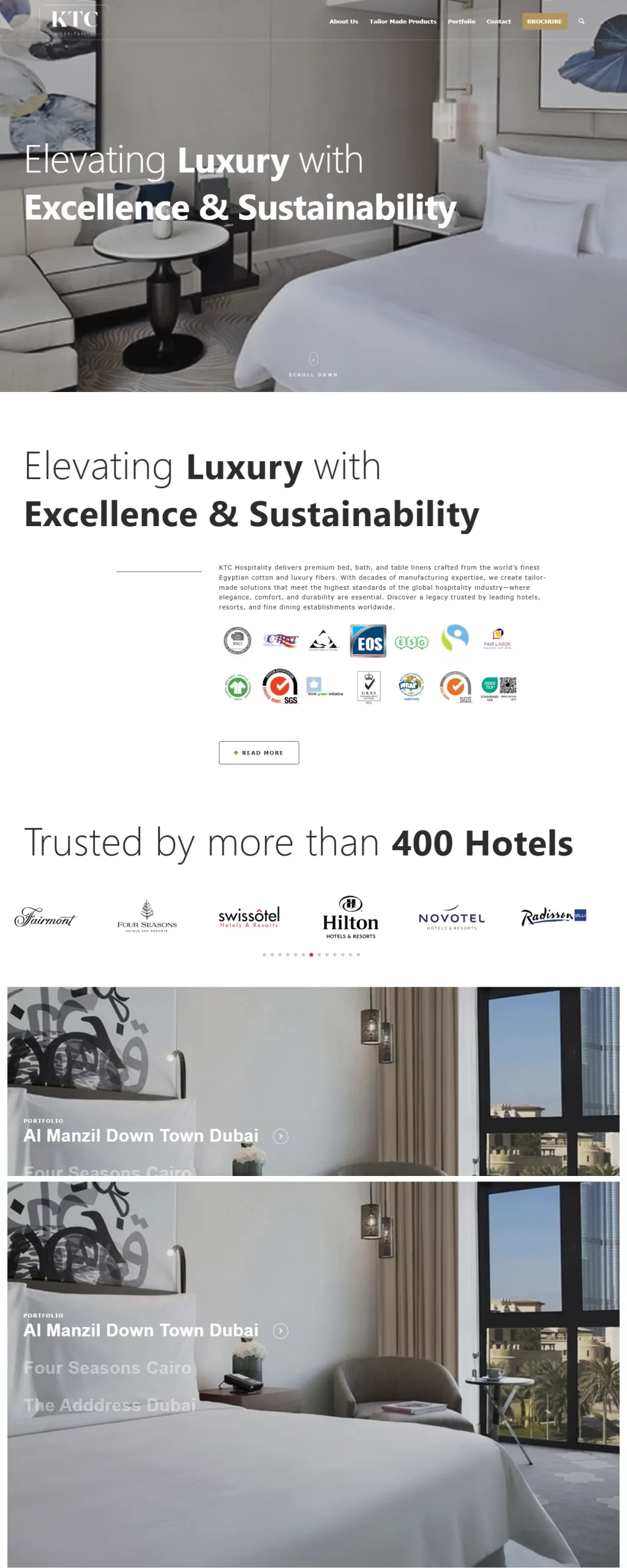 A website we built, on a laptop