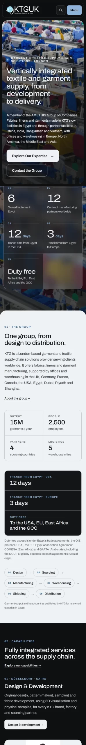 A website we built, on a phone